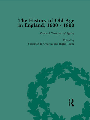 cover image of The History of Old Age in England, 1600-1800, Part II vol 8